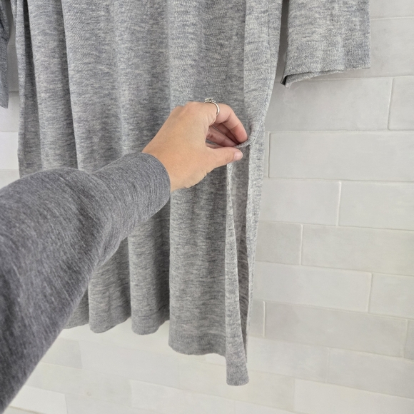 Eileen Fisher Merino Wool Alpaca Tunic Top Sweater Dress Gray Long Sleeve XL - Picture 2 of 9